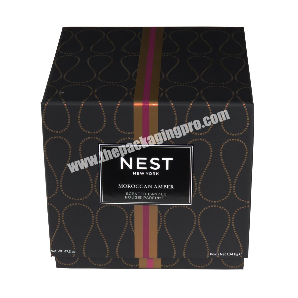 Wholesale elegant scented candle bougie fragrance perfume packaging boxes