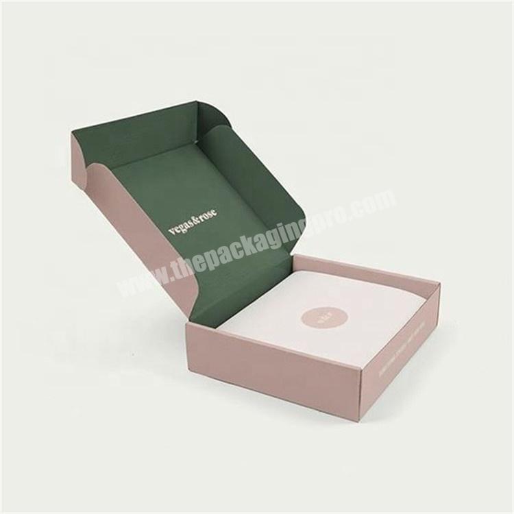 Wholesale luxury fancy rectangle eco friendly pink custom logo printed paper mailer box corrugated cardboard box shipping box