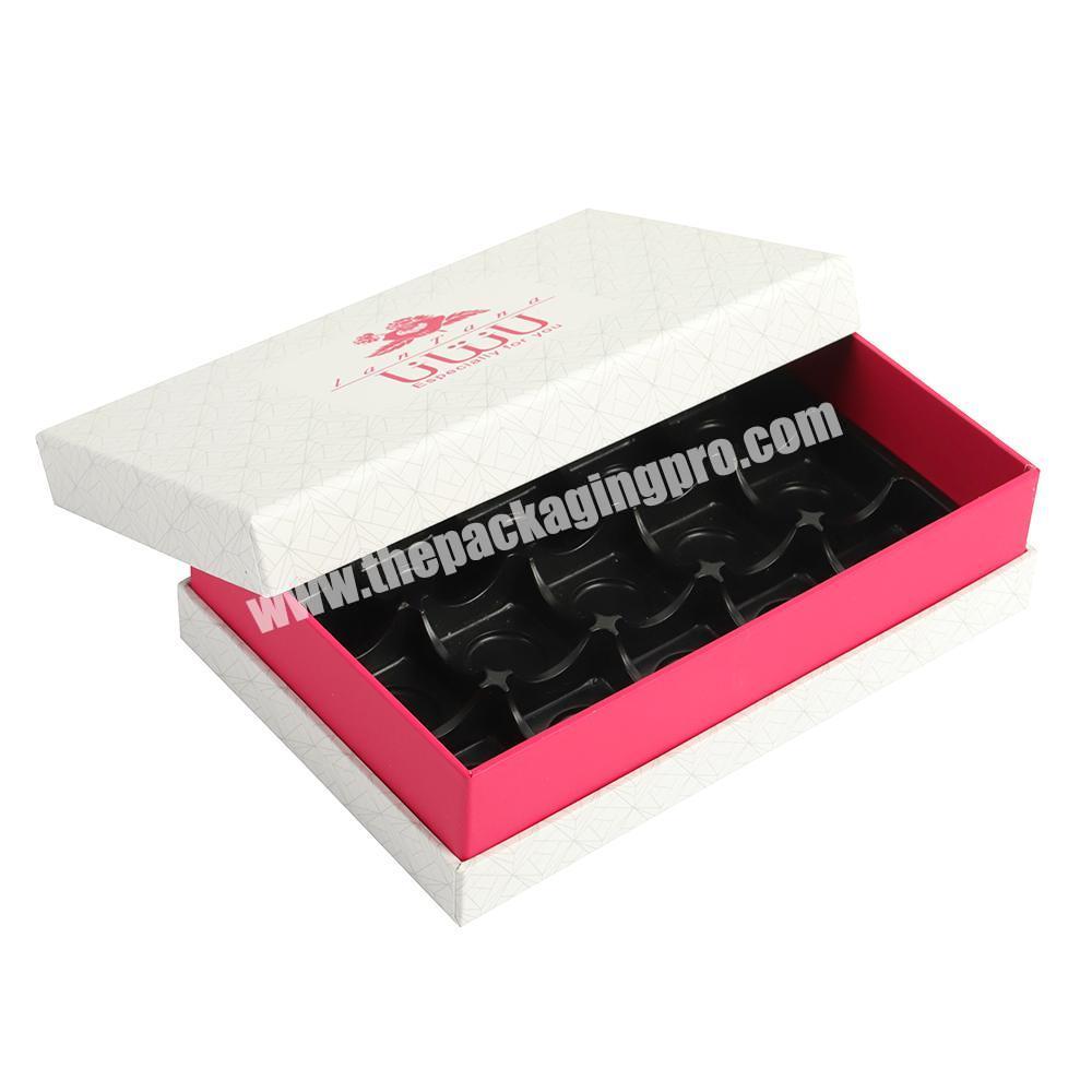 High Quality Transparent Plastic Window Candy Packaging Boxes For ChocolateCardboard Lid and Base Box with Ribbon Bow  Packaging
