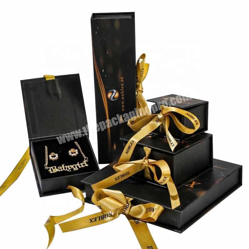 biodegradable folding christmas sliding jewelry gift boxes set custom printed luxury packaging cardboard box