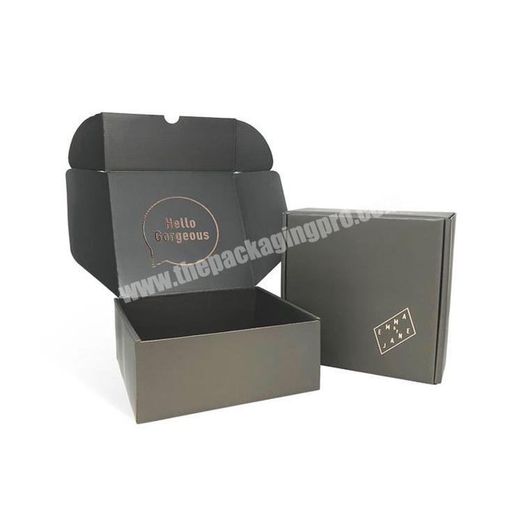 black Small Corrugated Paper shipping boxes
