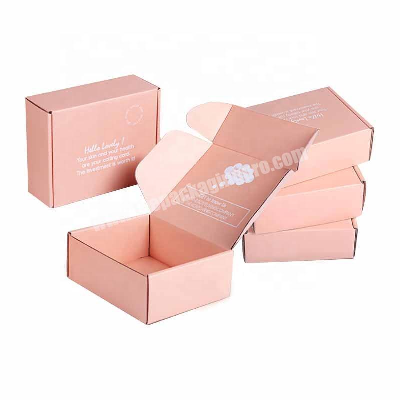 cheap costom logo square thick cardboard corrugated mailing paper carton box package postal cosmetic mailer box for shipping sho