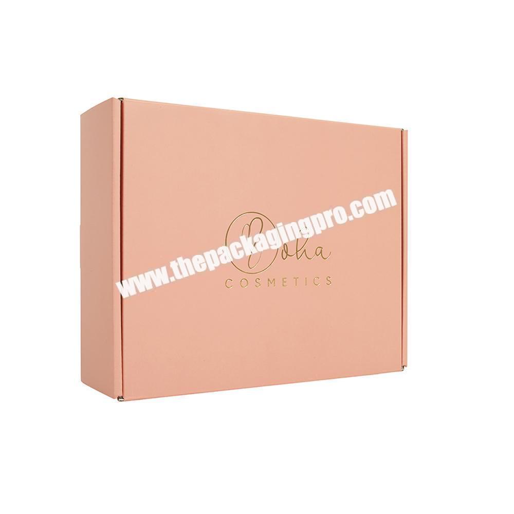 Wholesale Custom Logo Gold foil logo paper packing box  corrugated  Dresses Clothing Shipping Mailing Boxes for Clothes Packing