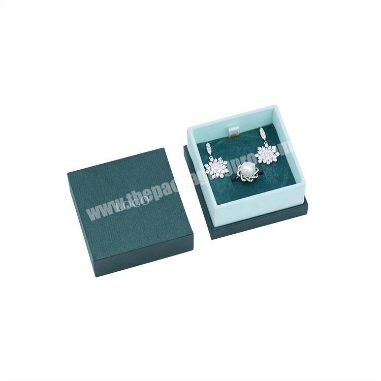 china manufacturer small velvet jewelry box Small square paper box for jewelry with logo