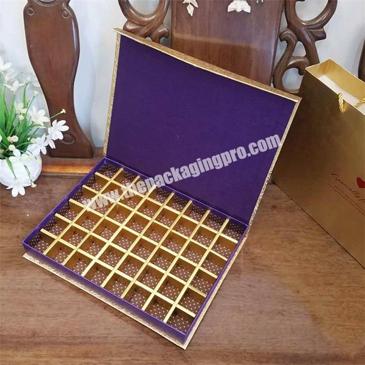 chocolate luxe paper gift box gold packaging