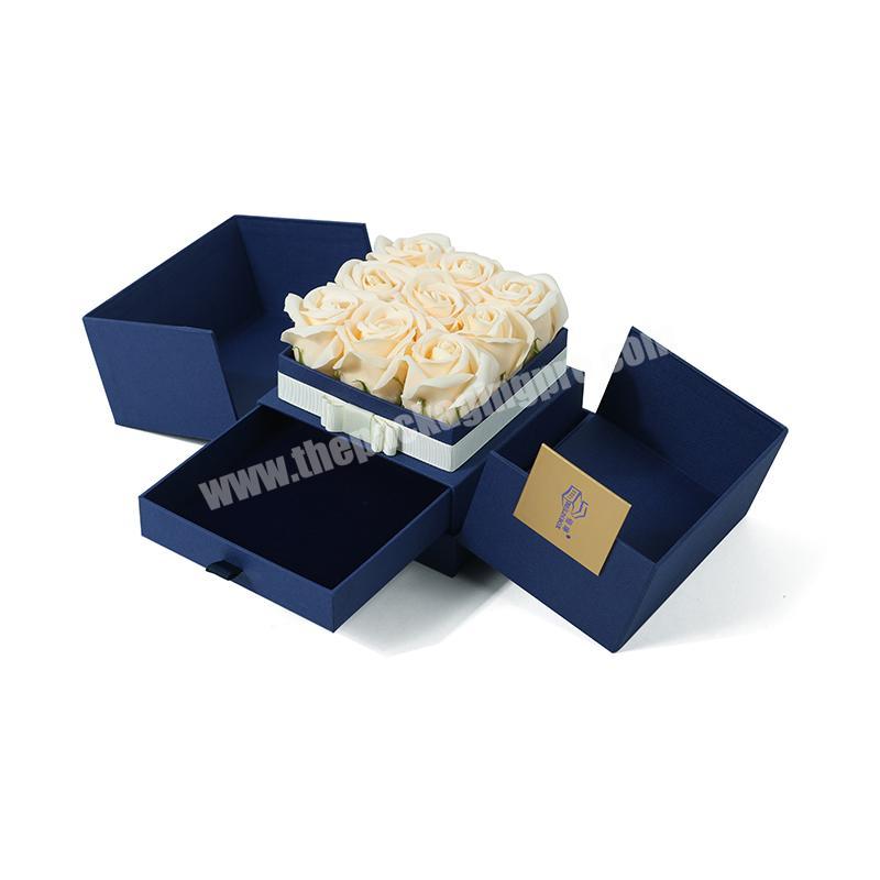 custom LUX drawer valentines Essential Oil PERFUME Lipstick flower bridesmaid gift box