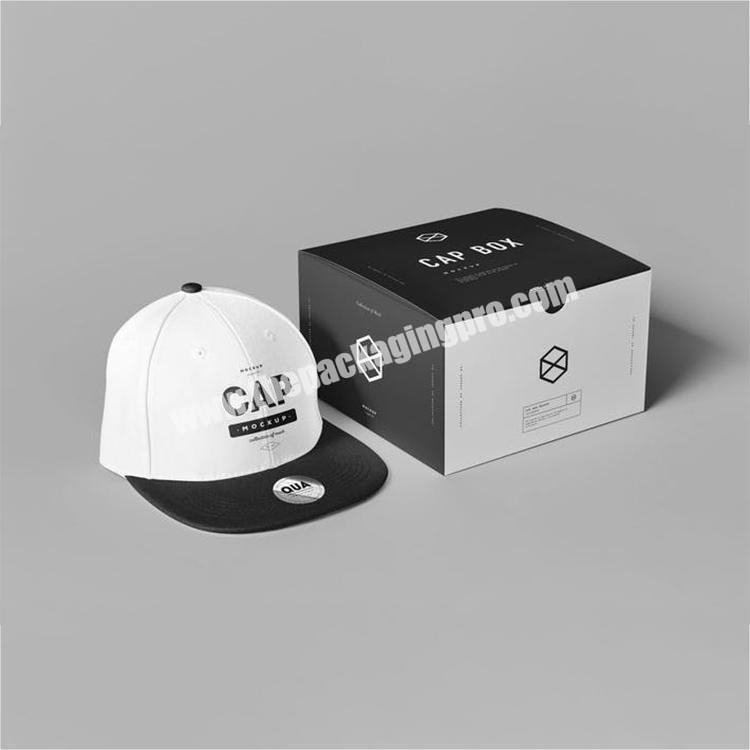 custom baseball cap packaging box with clean window