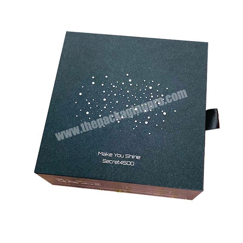 custom bracelet drawer jewelry paper box black slide slide drawer eyelash packaging cardboard boxes