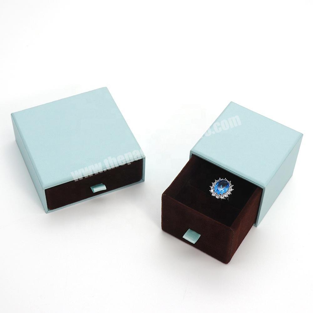 custom colorful embossing luxury jewelry paper packaging drawer box