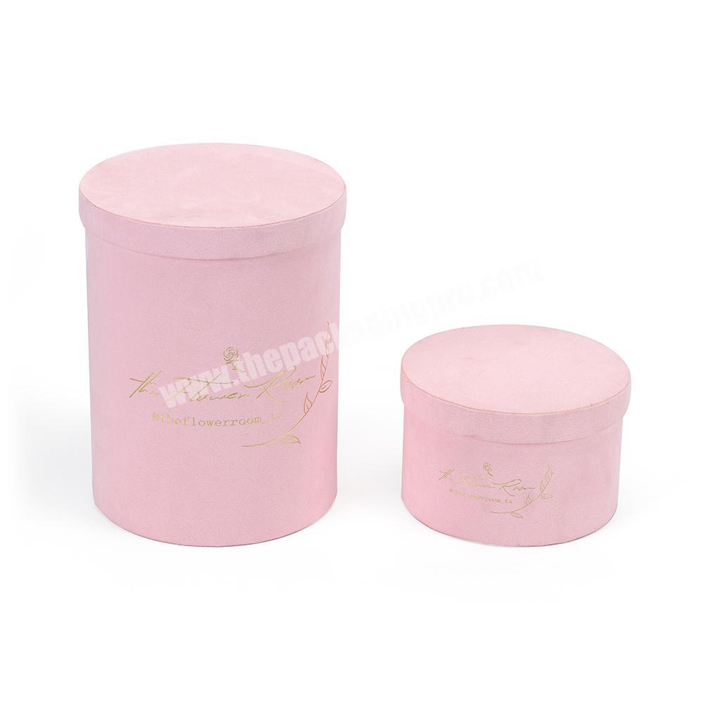 custom cylindrical box transparent paper perfume design round shape cylindrical diy surprise pink paper packaging gift box