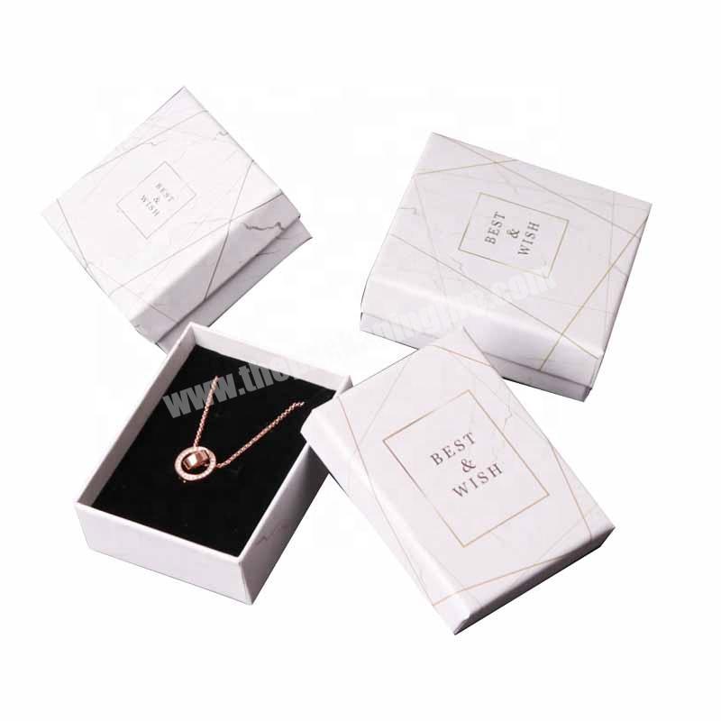 custom  earring necklace jewellery marble box packaging for clothing