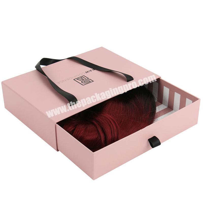 custom gift hair bundle packaging box and bags