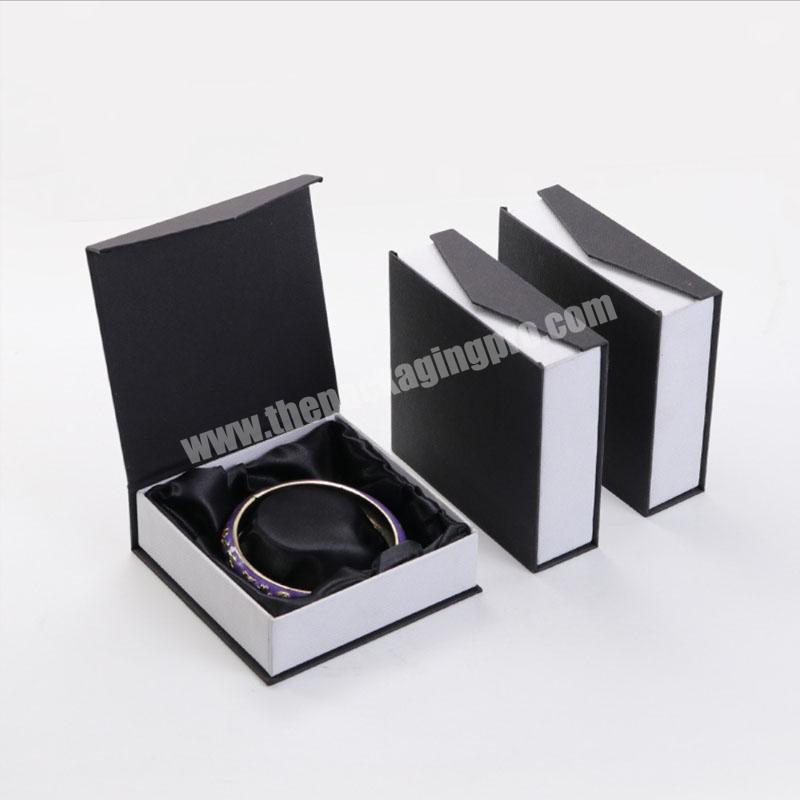 custom jewelry flip magnet bracelets shipping boxes case rectangle cardboard magnetic bracelet box