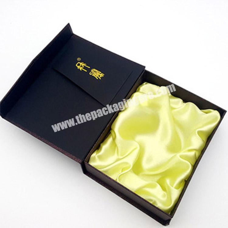custom lined gift packaging with velvet satin box