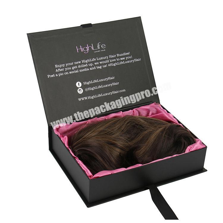 Custom custom logo luxury hair extension packaging box
