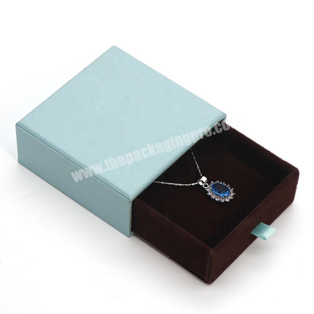 custom logo luxury sliding paper box for necklace packing