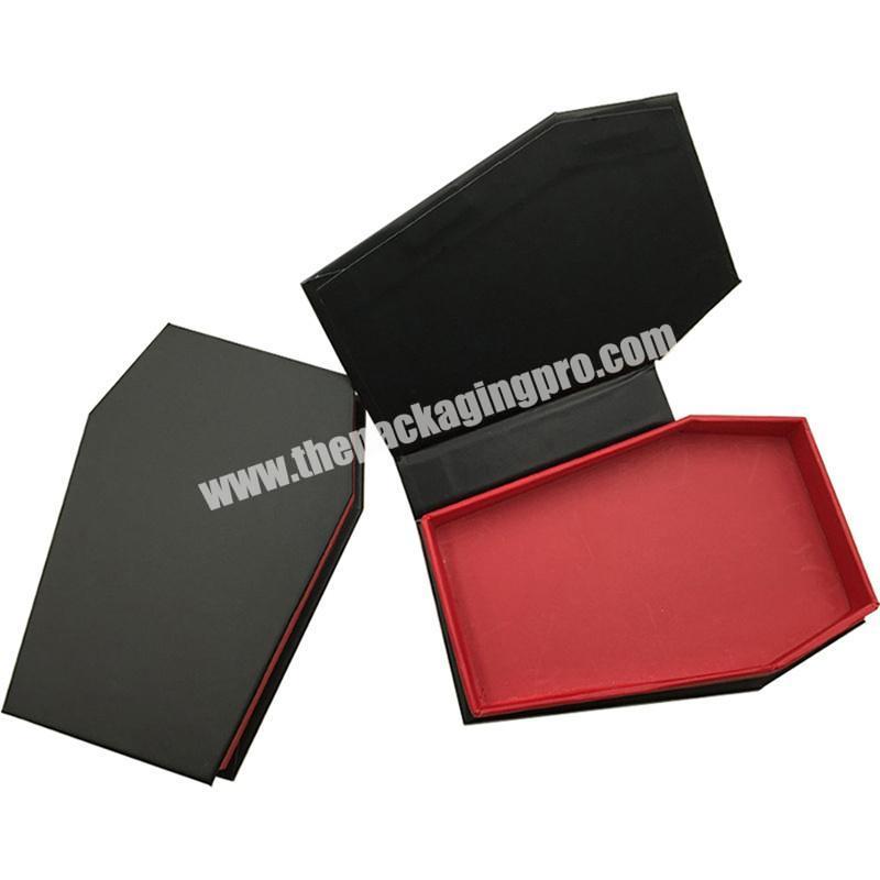 custom luxury black matte coffin eyelash gift box