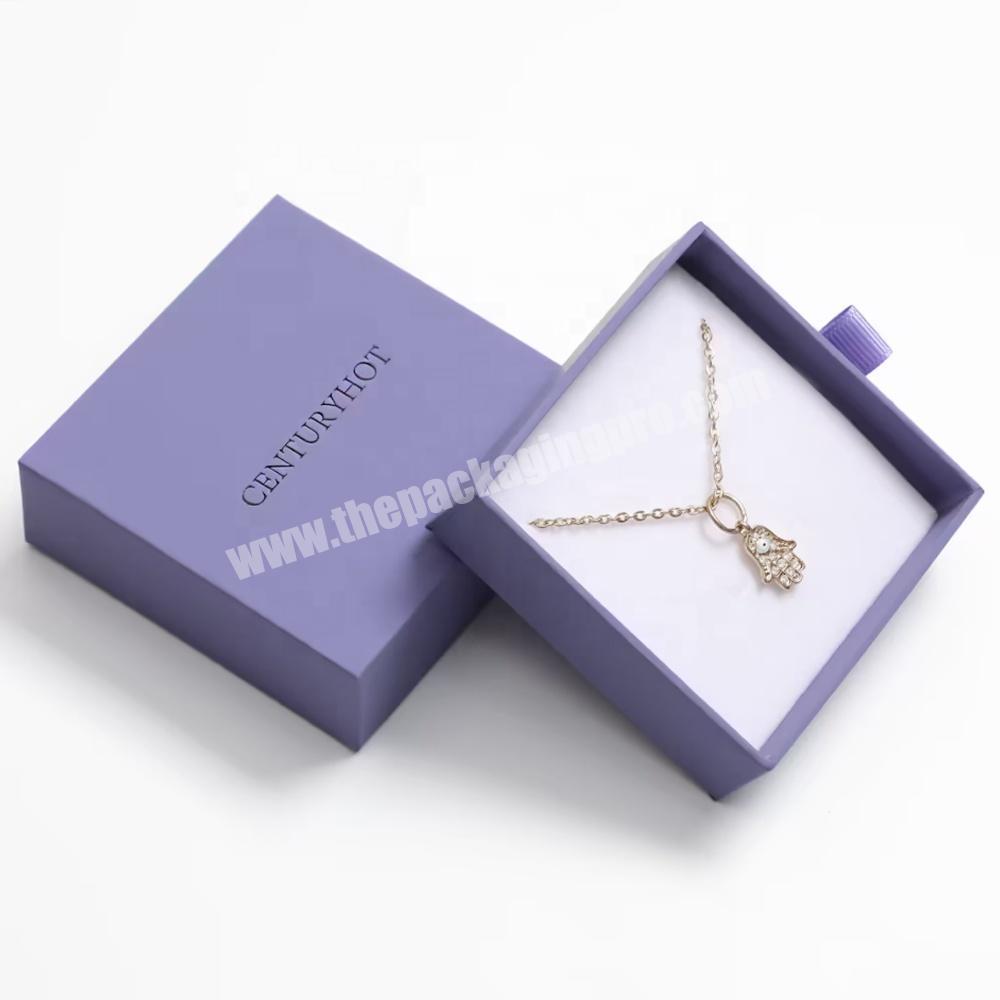 custom luxury jewelry drawer paper box personalized logo necklace earrings ring cardboard packaging box