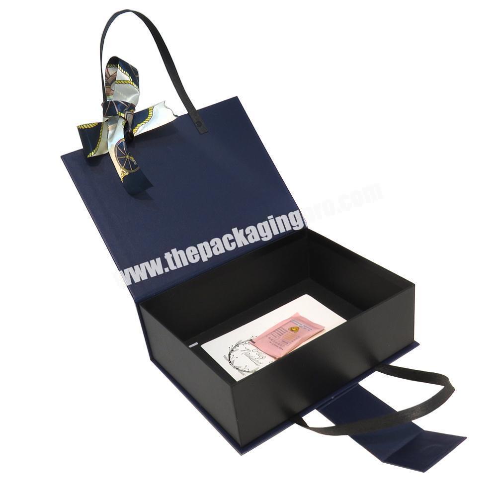Custom Logo Cosmetic serum packaging with handle Rigid Board Art Paper Skin Care Product Kit Set Gift Box