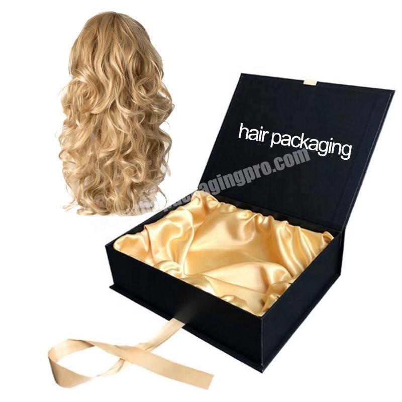 customised recycle hair extensions rigid boutique luxury cardboard paper folding gift box for women underwear clothes packaging