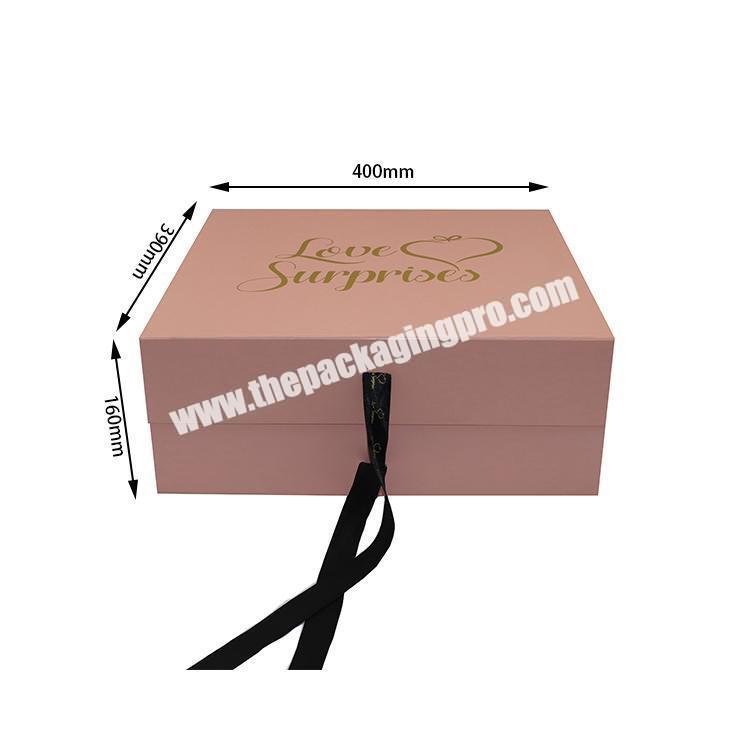 Wholesale custom luxury clothing foldable rigid box