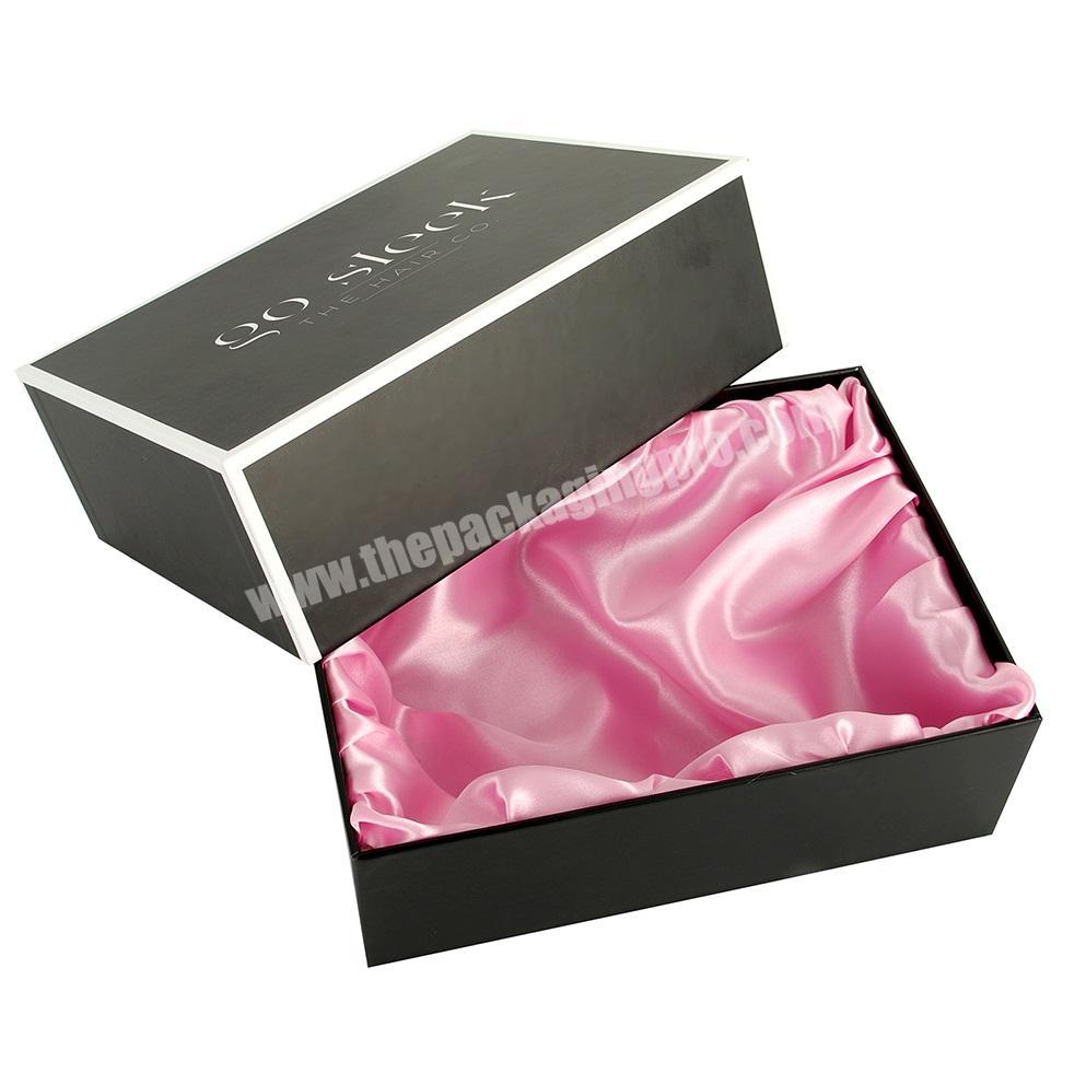 high grade silk lining Cover tray carton gift packaging box for Christmas