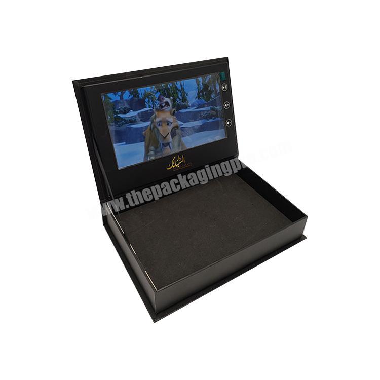 high quality custom lcd screen video packaging gift box