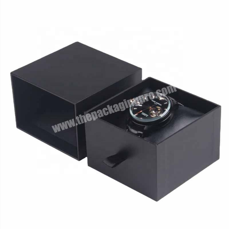 high quality large luxury cardboard empty watch band strap package gift boxes custom logo slide drawer paper jewelry storage box