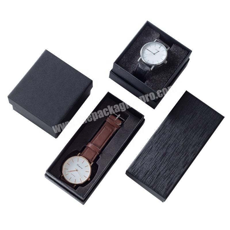 high quality low moq white black unique paper  sliding watch box with drawer customised ring jewelry cardboard boxes