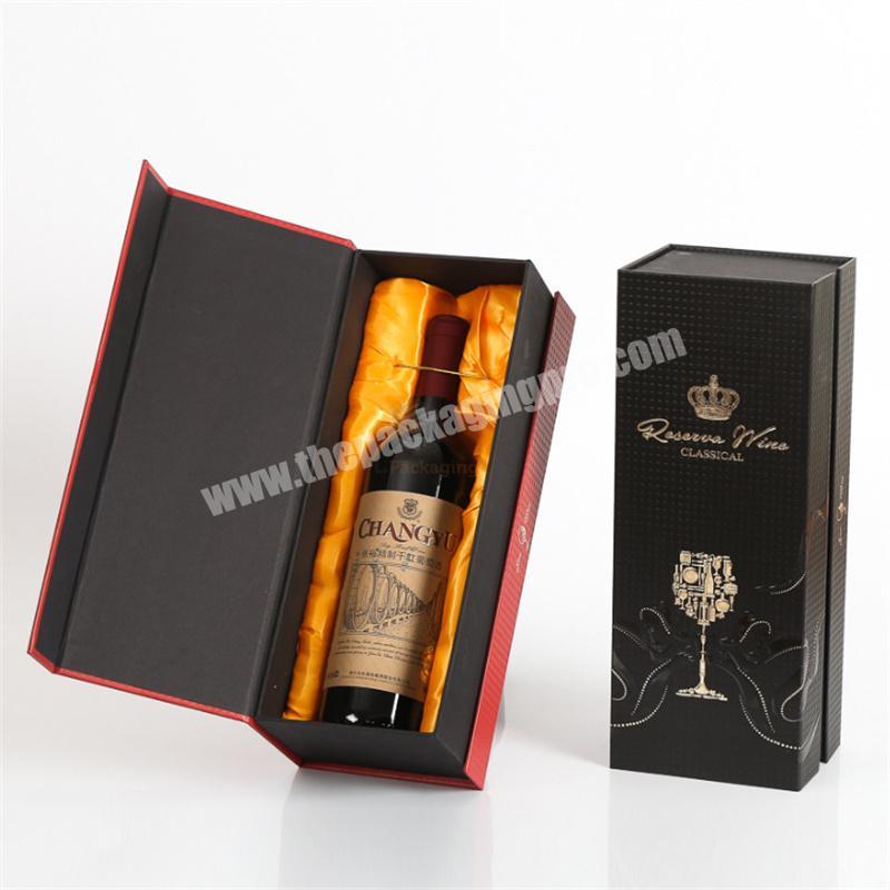 high quality luxury magnetic wine bottle gift box