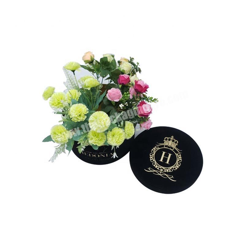 high quality wholesale velvet round flower boxes