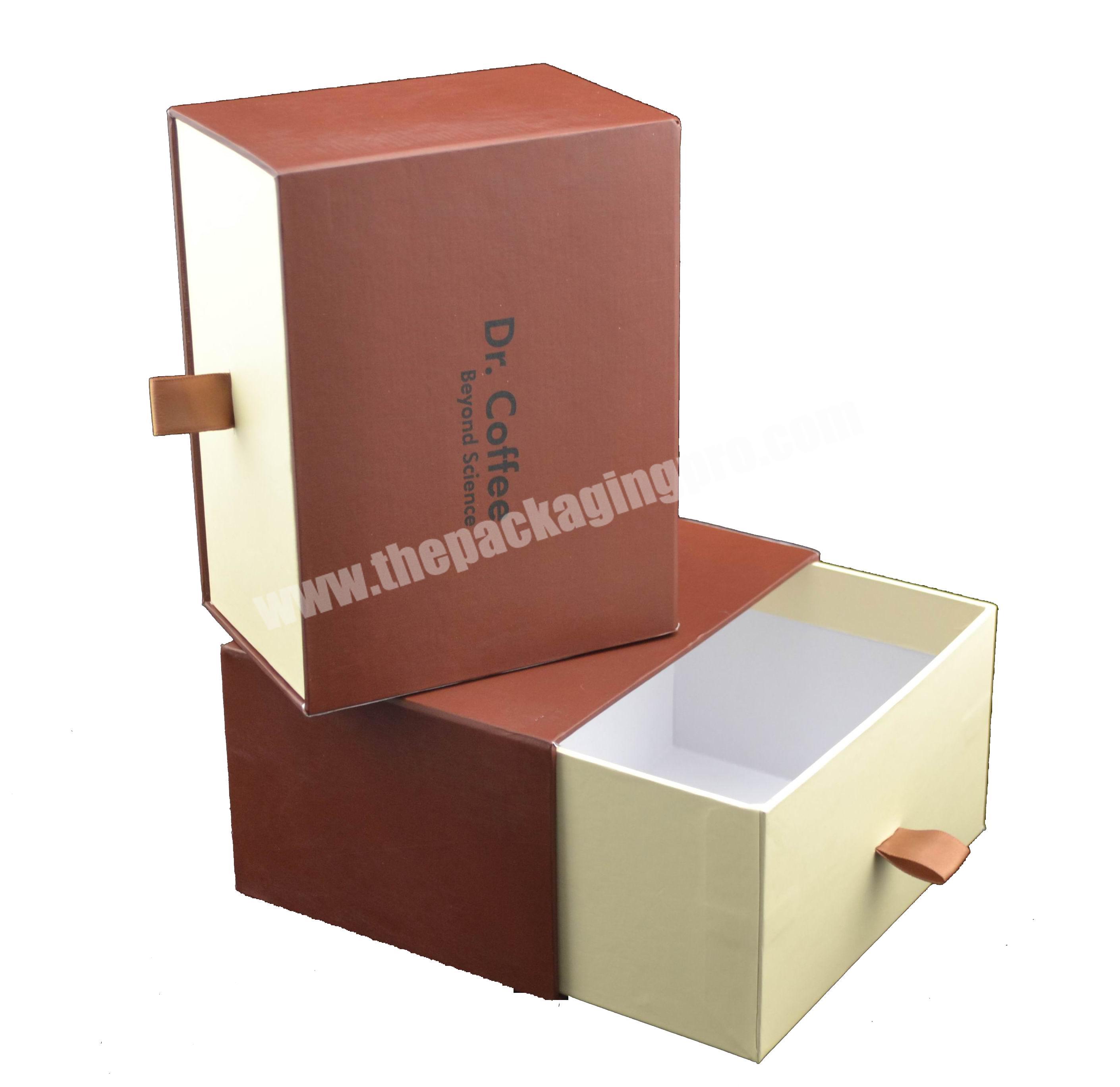 luxury box packaging drawer garment golde foil sliding jewelry with gift bag perfume paper clear perfume box