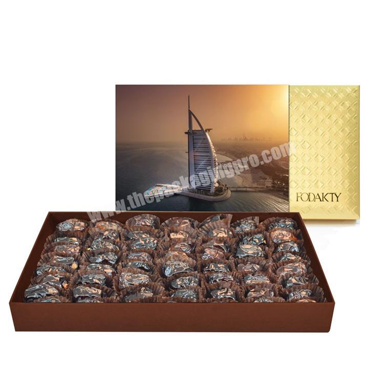 luxury gift printing chocolate dates box packaging