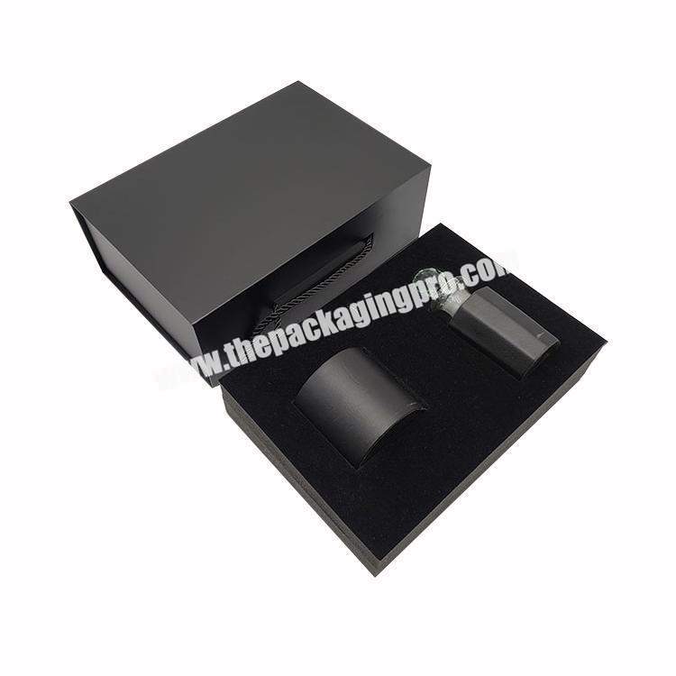 custom luxury black rigid candle packaging boxes