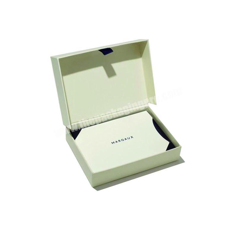 paper card packaging box book shaped box style with ribbon