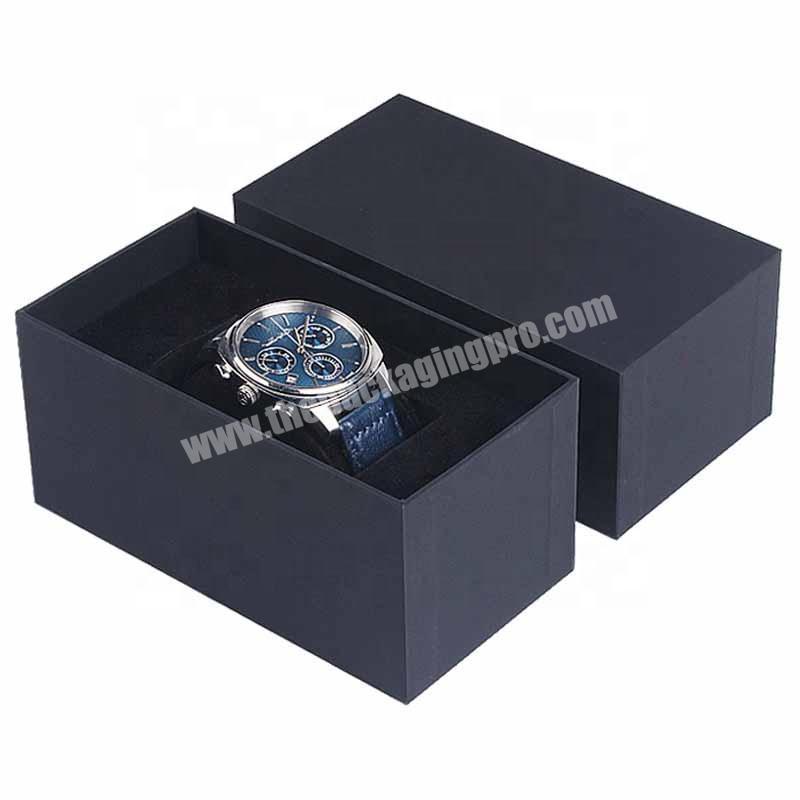 personalised customised sliding flat men watch set  gift boxes for folding carton drawer jewelry paper box packaging