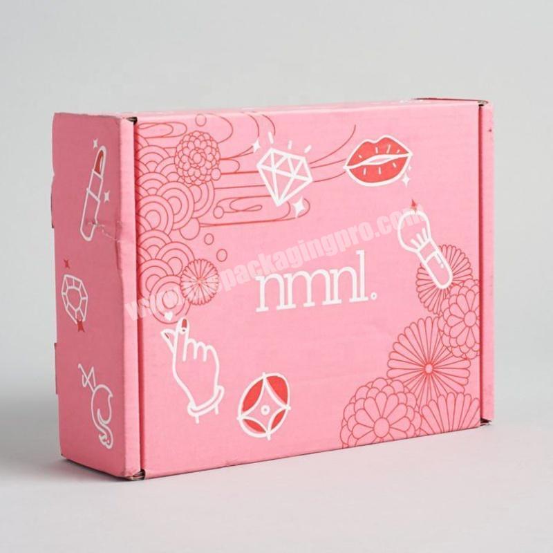 Cheap 6x6x2 Heavy Duty Corrugated Shipping Box Customised Big Mailer Gift Jewelry Boxes Pink Mail Packaging for Child Shoes