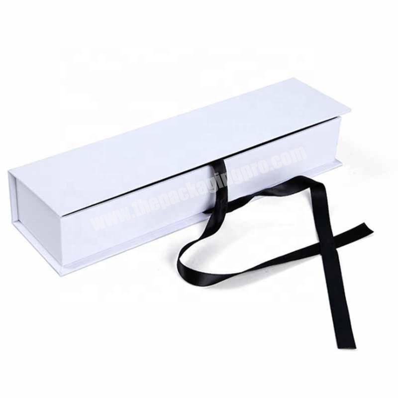 white large personalized  jewelry sliding box packaging with pouch and custom folding paper boxes package