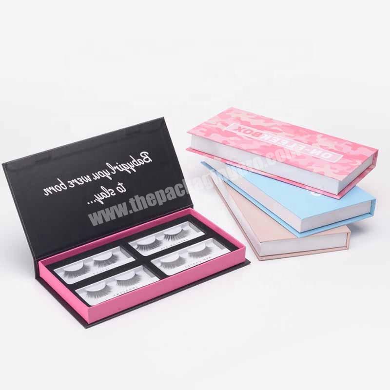 wholesale  empty cardboard eyelash magnetic craft paper packaging box bulk for eyelashes gift packing custom private label