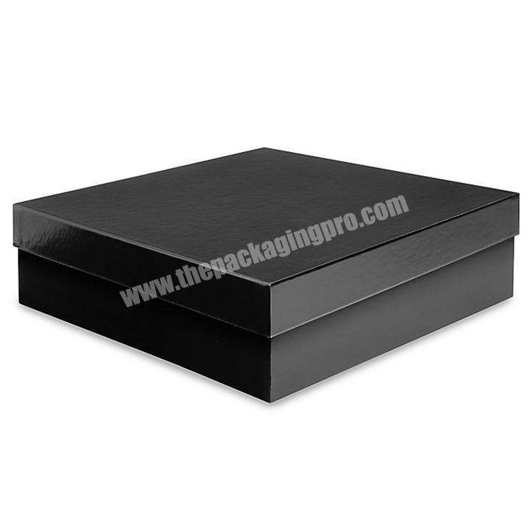 wholesale black rigid cardboard 10x10 gift boxes