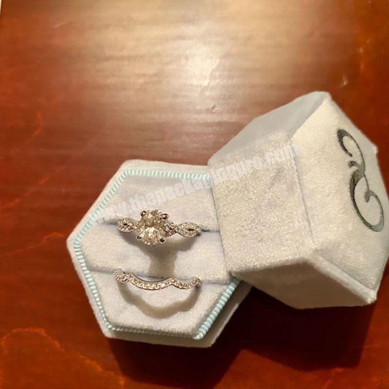 wholesale custom velvet suede jewelry boxes wedding flannel ring box black logo paper cute antique