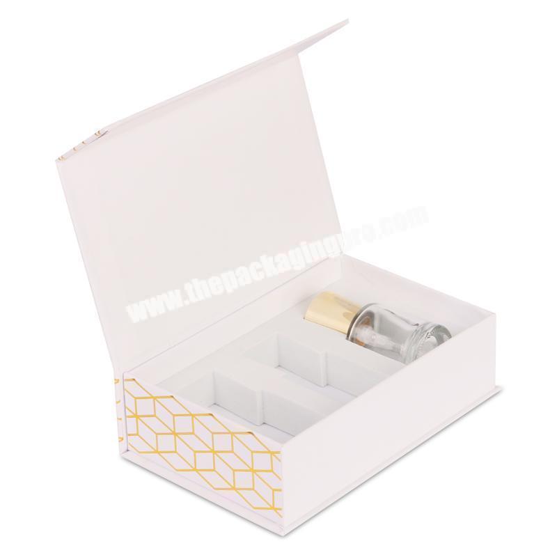 Custom Luxury Cardboard Cosmetic Small Serum Bottle Set Gift Box Packaging with EVA Insert
