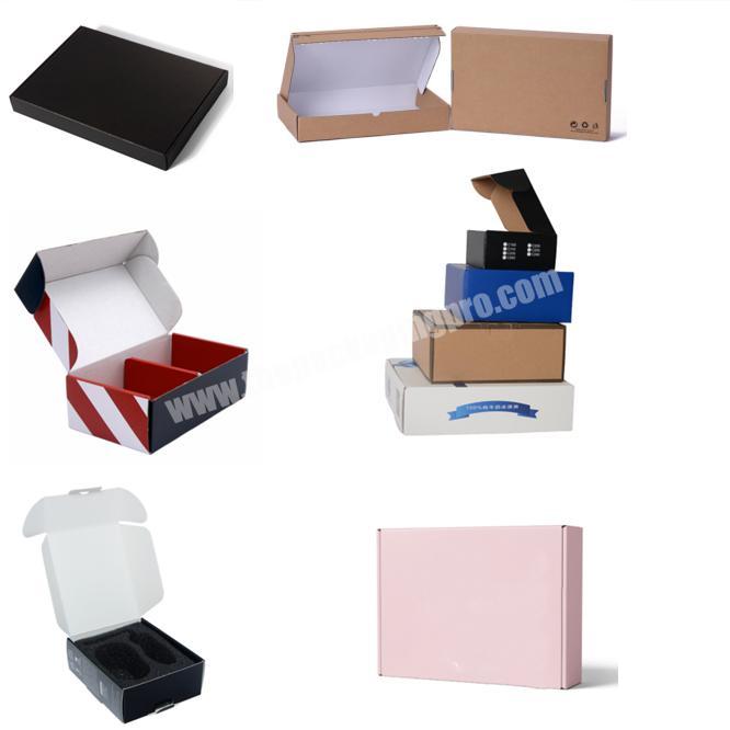 200% Factory Price Custom Logo Printing Corrugated Paper Box For Gift Clothing Shoes Shipping Underwear Wigs