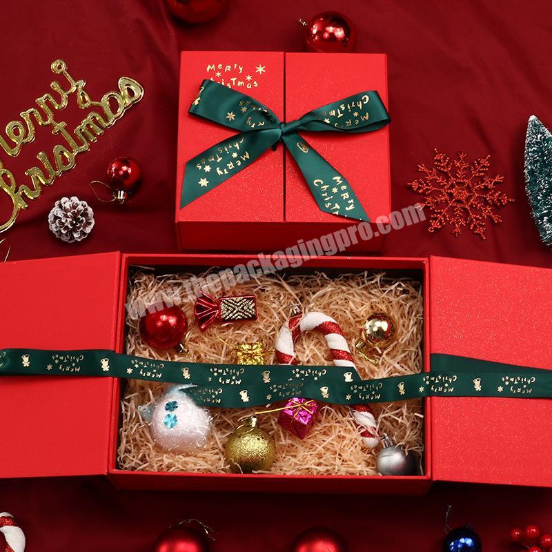 Christmas Creative Gift Box Double Open Red Mug Sweater Scarf Hand Warmer Packaging Gift Box factory