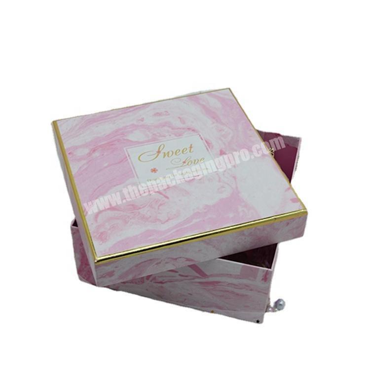 New arrivals marble printing wholesales logo custom large lid and base paper boxes