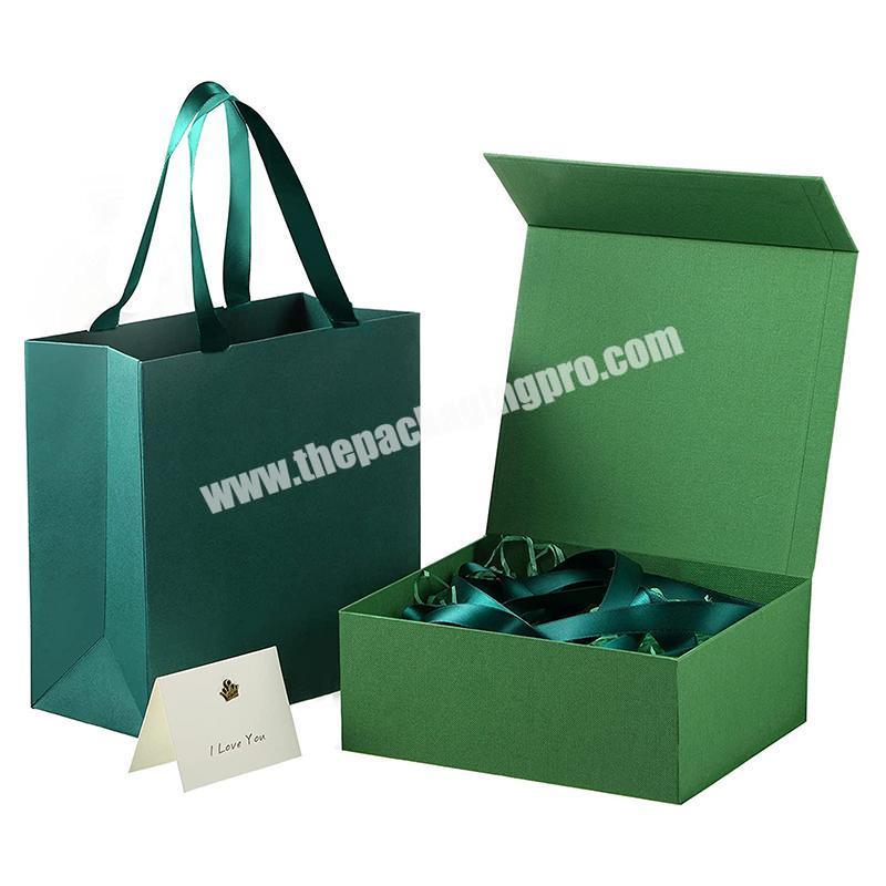 China supplier custom luxury valentines collapsible cardboard box large magnetic folding gift paper box