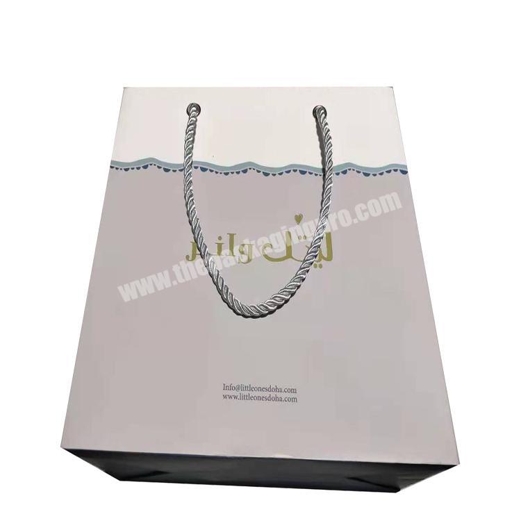 2022 craft custom clothing packaging paper gift bag thank you customize with logo price
