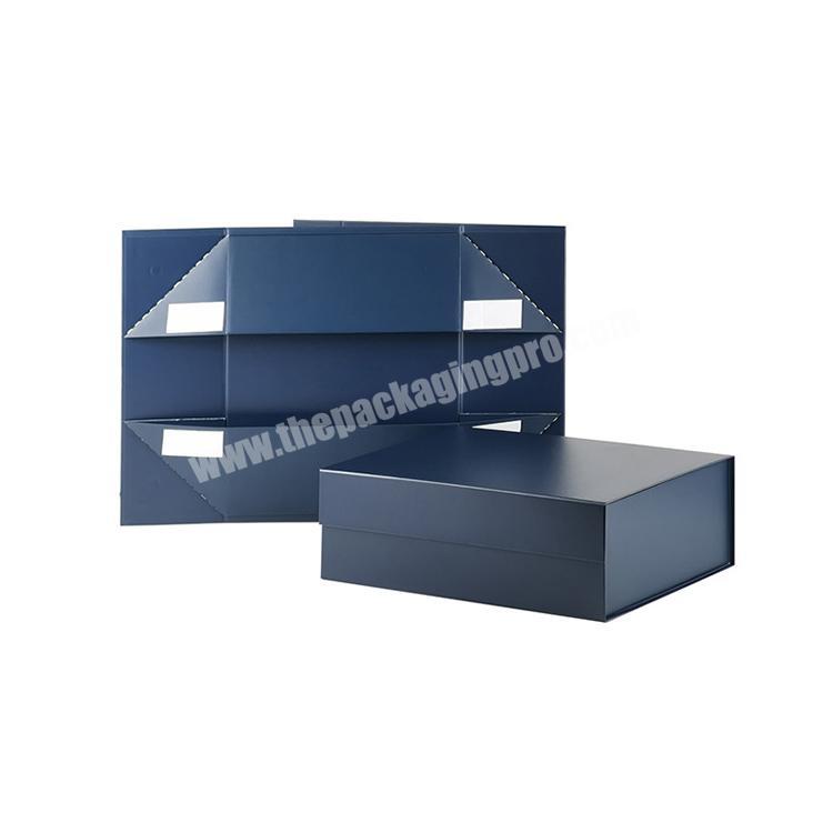 28*21*9.5cm customizable blue universal packaging foldable high-end gift box