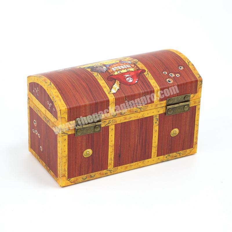 Antique small pirate treasure chest rings storage box makeup organizer box jewelry treasure chest case ornaments suitcase