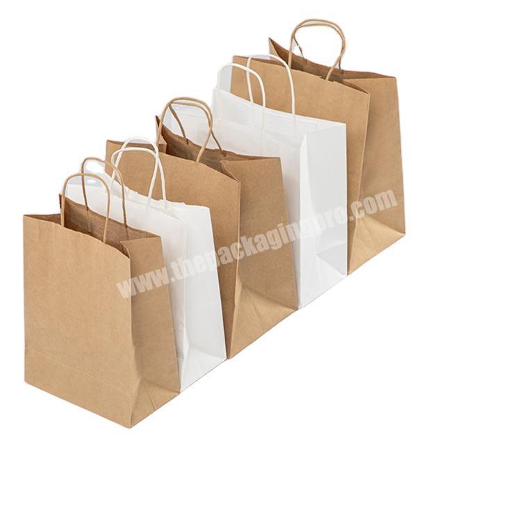 Attractive Price New Type Custom Printed Brown Kraft Shopping Paper Bag With Handles